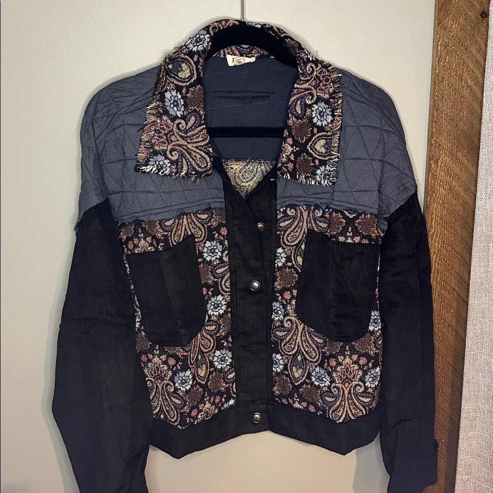 POL Floral Patchwork Jacket - Picture 3 of 5